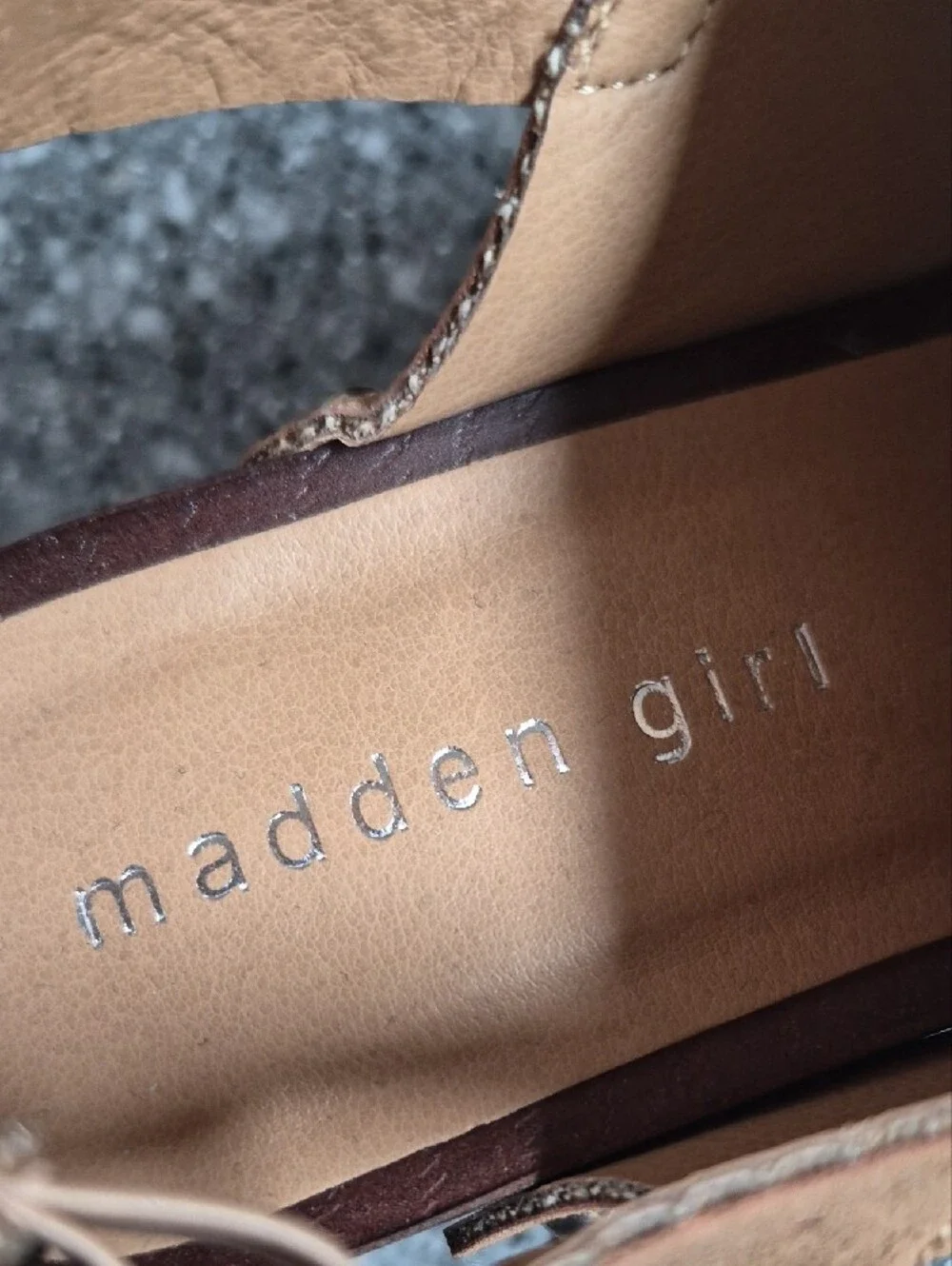 Madden Girl Platform Slingback Sandals in Tan
